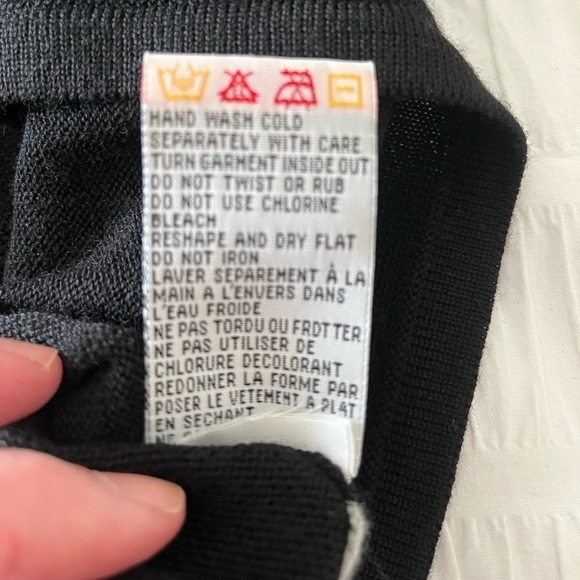 PRINCIPLES Vintage Black Short Sleeve Sweater Delicate Bead Detail Neckline - Picture 10 of 13